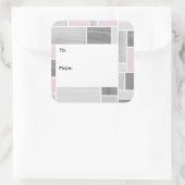 Aufkleber für Graue und rosa gestanzte Glasgeschen (Tasche)