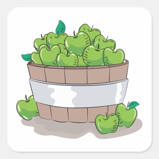 Aufkleber für grüne Äpfel (Vorderseite)