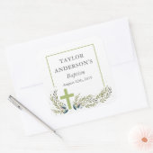 Aufkleber für grüne Blumentaufen (Umschlag)