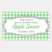 Aufkleber für grüne Lebensmittel mit Apfelsauce (Vorderseite)