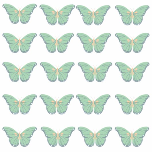 Aufkleber für grüne Schmetterlinge: schneiden und (Vorderseite)