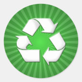 Aufkleber für grünen Recycle 001 (Vorderseite)