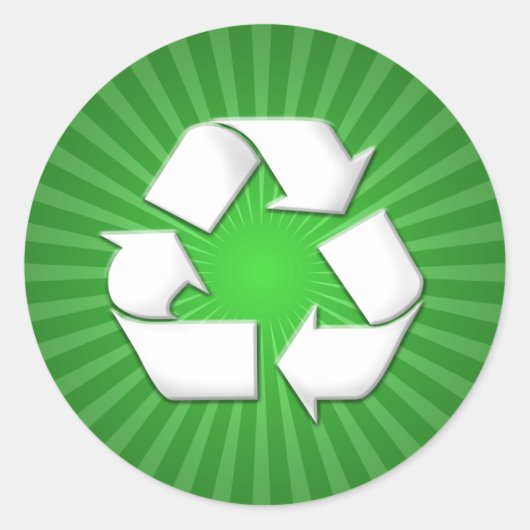 Aufkleber für grünen Recycle 001 (Vorderseite)
