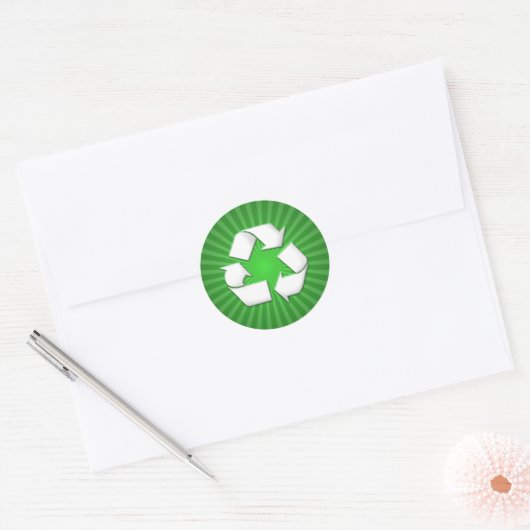 Aufkleber für grünen Recycle 001 (Umschlag)