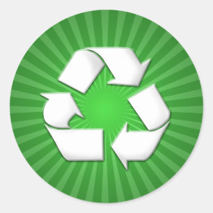 Aufkleber für grünen Recycle 001