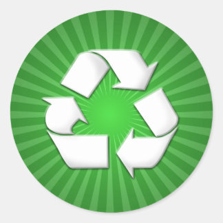 Aufkleber für grünen Recycle 001
