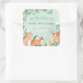 Aufkleber für Grünes Buchzeichen von Waldtieren (Tasche)