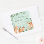 Aufkleber für Grünes Buchzeichen von Waldtieren (Umschlag)