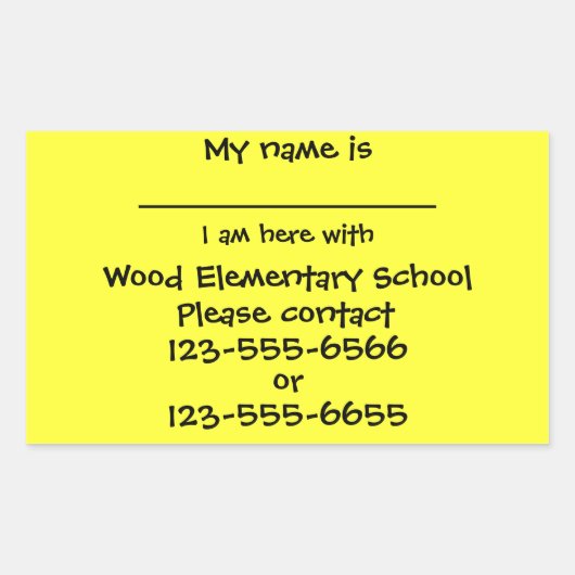 Aufkleber für Gruppenausflüge (Vorderseite)