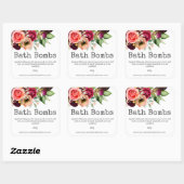 Aufkleber für handgefertigte Badebomben (Blatt)