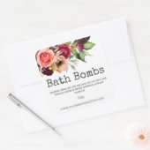 Aufkleber für handgefertigte Badebomben (Umschlag)