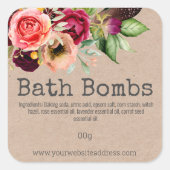 Aufkleber für handgefertigte Badebomben (Vorderseite)