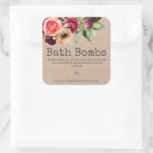 Aufkleber für handgefertigte Badebomben (Tasche)