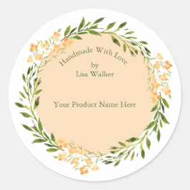 Aufkleber für handgefertigte Gegenstände Rustikal