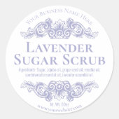 Aufkleber für handgefertigte Lavendelzuckerkontrol (Vorderseite)