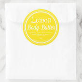 Aufkleber für handgefertigte Lemon-Body-Butter (Tasche)