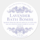 Aufkleber für handgemachte Lavendelbadebomben (Vorderseite)