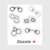 Aufkleber für Handschellen (Blatt)