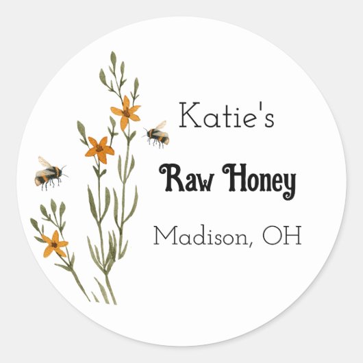 Aufkleber für hausgemachte Honig (Vorderseite)