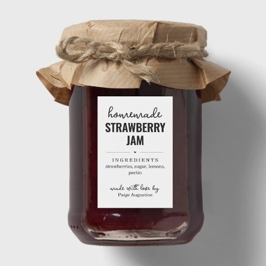 Aufkleber für hausgemachte Konfitüre/Lebensmittelk