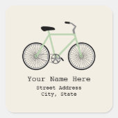 Aufkleber für hellgrüne Fahrradadresse (Vorderseite)
