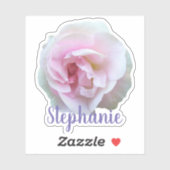 Aufkleber für hellrosa Rose (Blatt)