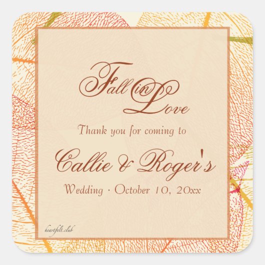 Aufkleber für Herbstlaube (Vorderseite)