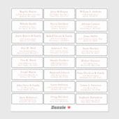 Aufkleber für Hochzeitsgast (Blatt)