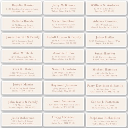 Aufkleber für Hochzeitsgast (Vorderseite)