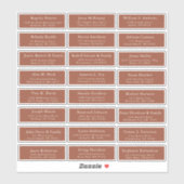 Aufkleber für Hochzeitsgast (Blatt)