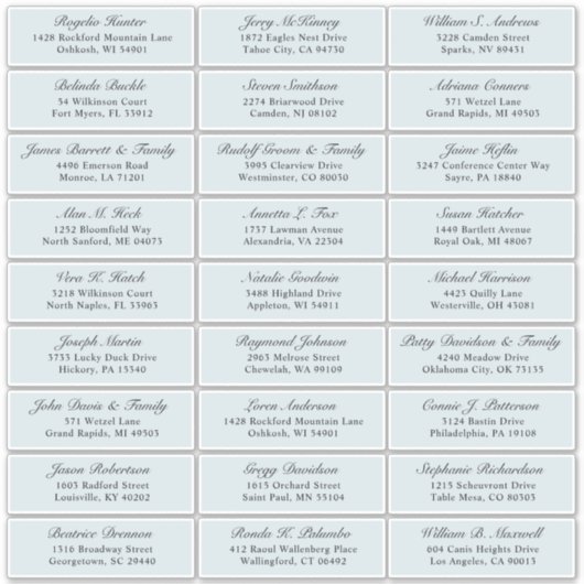 Aufkleber für Hochzeitsgast auf der Marine (Vorderseite)