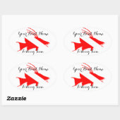 Aufkleber für Hog Fisch mit eigenem Bootsnamen (Blatt)