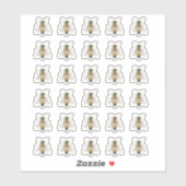 Aufkleber für Honigbienen (Blatt)