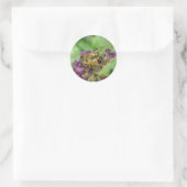 Aufkleber für Honigbienen und violette Blumen (Tasche)