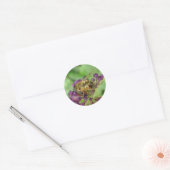 Aufkleber für Honigbienen und violette Blumen (Umschlag)