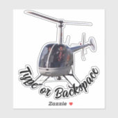 Aufkleber für Hubschrauber - Geschenk und Aufklebe (Blatt)