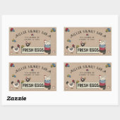 Aufkleber für Hühnereier in rustikalen Familienbet (Blatt)