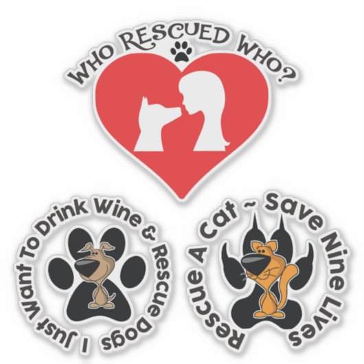 Aufkleber für Hunde und Katzen (Vorderseite)