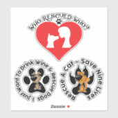 Aufkleber für Hunde und Katzen (Blatt)