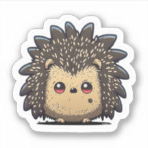 Aufkleber für Igel im niedlich-Anime-Stil