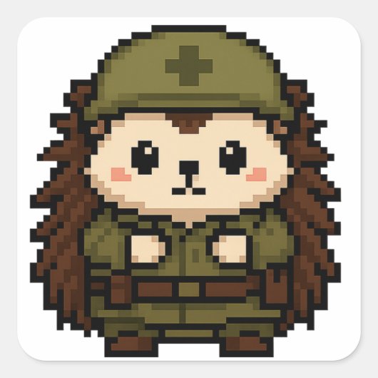 Aufkleber für Igel-Soldaten (Vorderseite)