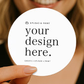 Aufkleber für Ihr Design Upload 1,5" Runde