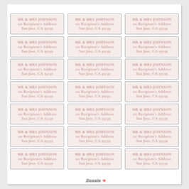 Aufkleber für individuell anpassbare Hochzeitgasta