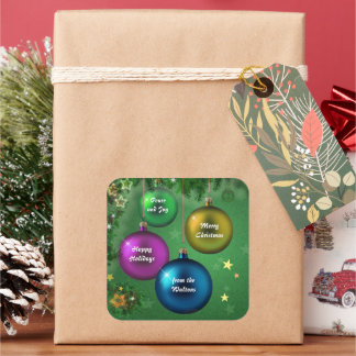 Aufkleber für individuell anpassbare Weihnachtsbäl