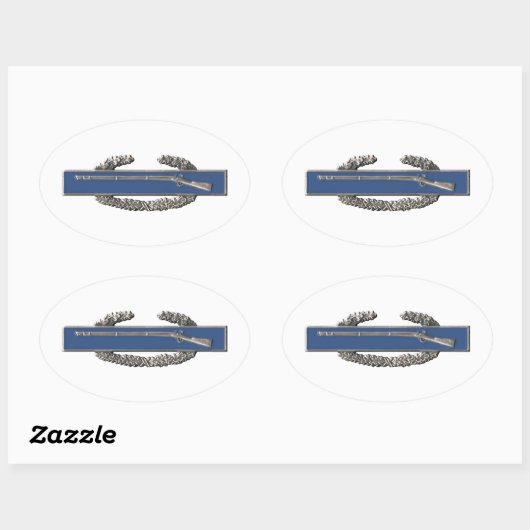 Aufkleber für Infanterie-Abzeichen bekämpfen (Blatt)