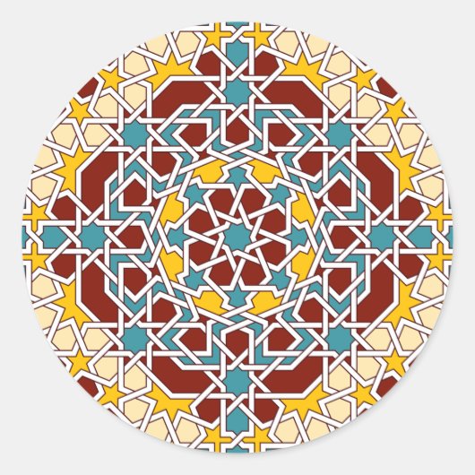Aufkleber für islamische geometrische Muster (Vorderseite)