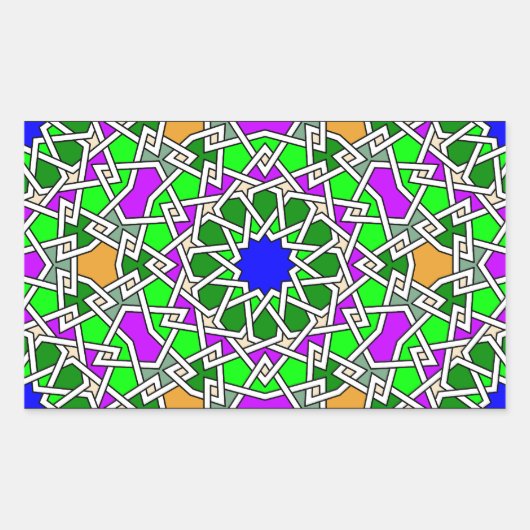 Aufkleber für islamische geometrische Muster (Vorderseite)