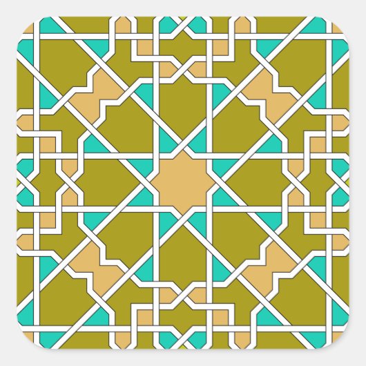 Aufkleber für islamische geometrische Muster (Vorderseite)