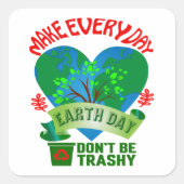 Aufkleber für jeden Tag des Earth Day (Vorderseite)