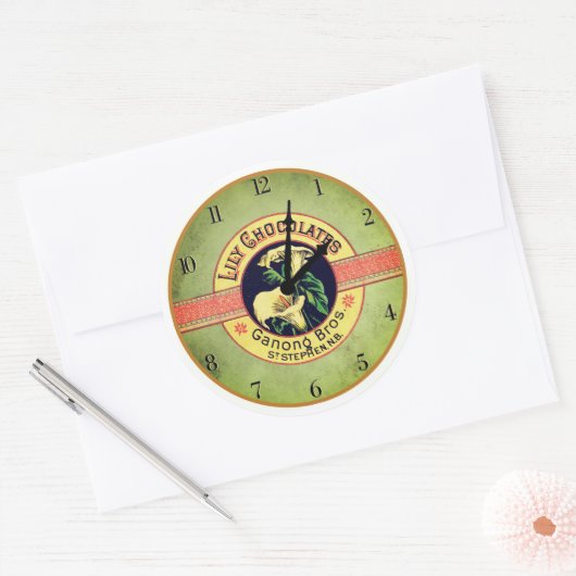 Aufkleber für Jugendstil-Schokolade (Umschlag)